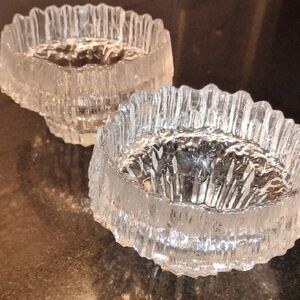Elegant Clear Glass Candle Holders